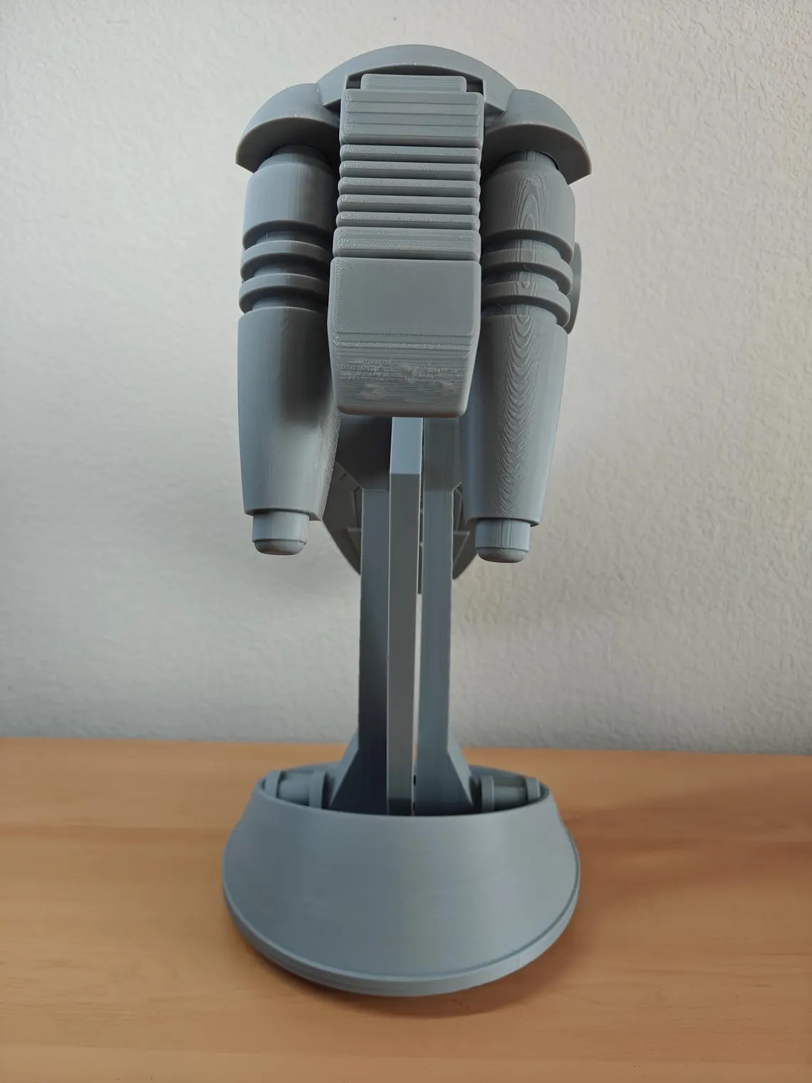 B1 Battle Droid huvud displaybust bakifrån – 3D‑printat kit för montering