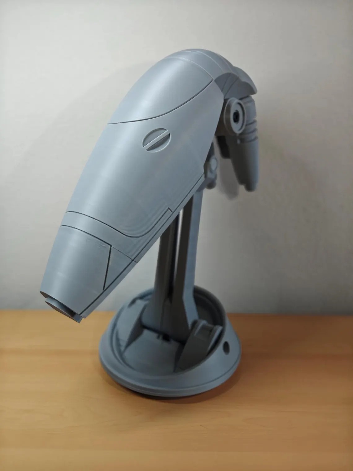 B1 Battle Droid huvud 3D‑printad från sidan – Trade Federation droid