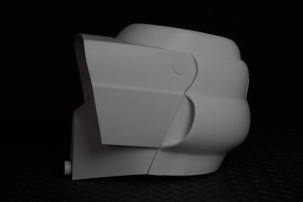 Scout Trooper-hjälm på display